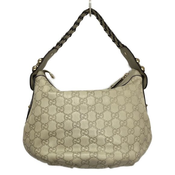 GUCCI Guccissima Cream Leather Shoulder Bag bran-462-090525 - Picture 1 of 8